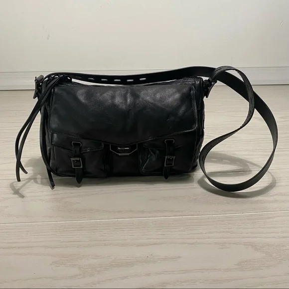Rag and Bone field puffer leather messenger bag - Picture 1 of 15